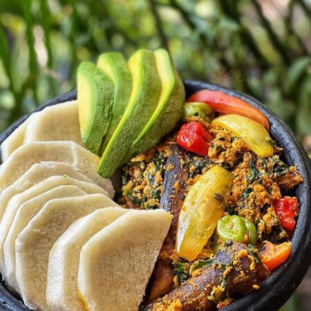 Yam and Kontomire Stew