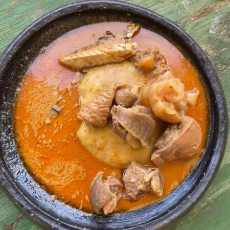 Kokonte & Groundnut Soup