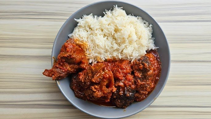 Plain Rice with Stew